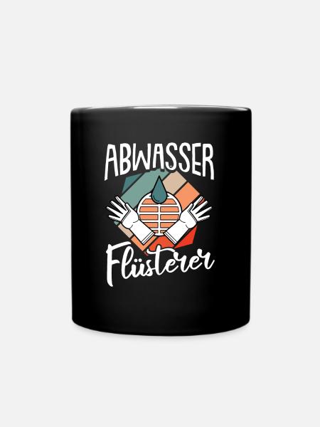 Retro Abwasser Flüsterer Abwassertechniker - Tasse einfarbig - Schwarz