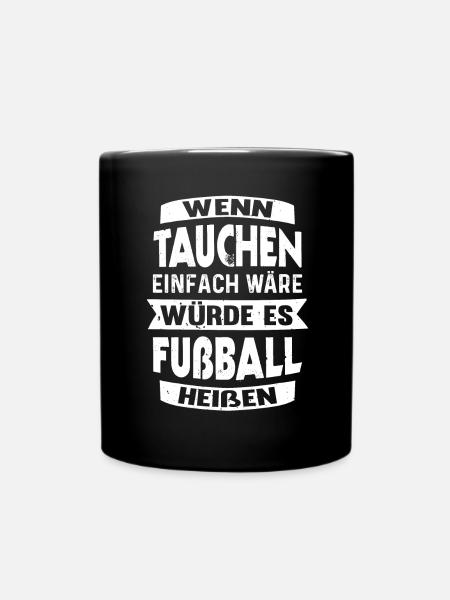 Tauchen Diver Taucherin Lustig Taucher - Tasse einfarbig - Schwarz