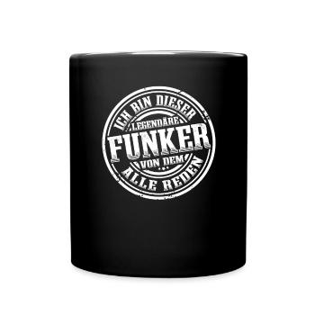 Funker Legende Amateurfunk Funken Amateurfunker - Tasse einfarbig - Schwarz - Vorne