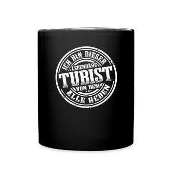 Tuba Legende Tubaspieler Tubist Tubisten - Tasse einfarbig - Schwarz - Vorne