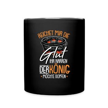 Dutch Oven Dopfen Glut BBQ Feuertopf - Tasse einfarbig - Schwarz - Vorne