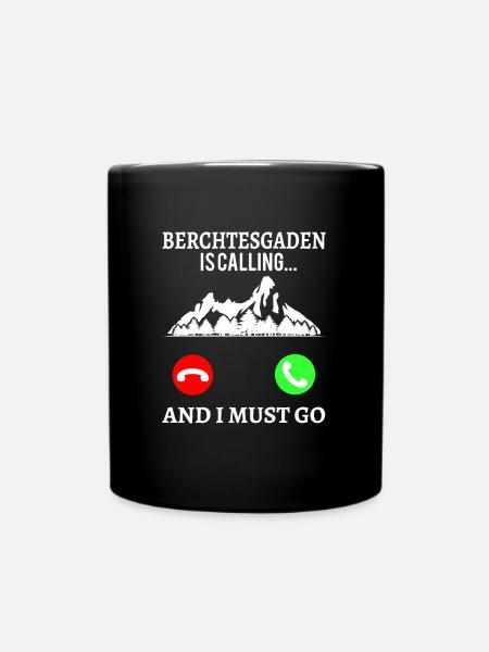Watzmann Gipfel Berchtesgaden ruft Wandern - Tasse einfarbig - Schwarz