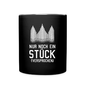 Orgel Musik Orgelspieler Pfeifenorgel Organist - Tasse einfarbig - Schwarz - Vorne