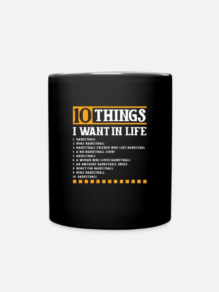 basketball basketballer sport basketball team - Full Colour Mug - black