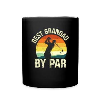 Golf Best Grandad By Par Funny Golfing - Full Colour Mug - black - Front