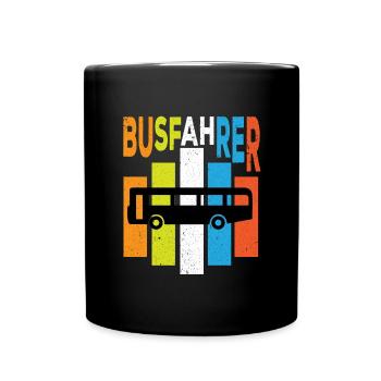 Busfahrer Bus Bus fahren Schulbus Öffentliche - Tasse einfarbig - Schwarz - Vorne