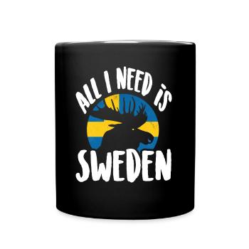 Tout ce dont j’ai besoin, c’est de la Suède - Mug uni - noir - Devant