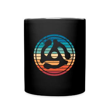 45 Recording adapter Gift 60s 70s Music Gift - Full Colour Mug - black - Front