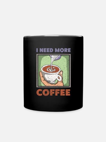 Coffee caffeine Morning coffee Coffee bean Coffee - Full Colour Mug - black
