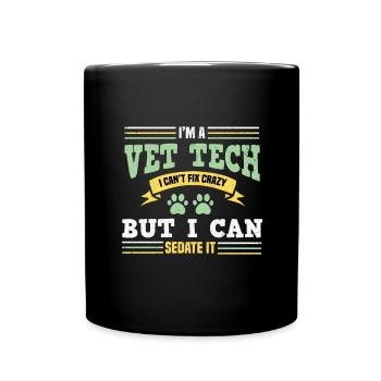 Tierarzt Tierarztpraxis Tiermediziner Veterinär - Tasse einfarbig - Schwarz - Vorne