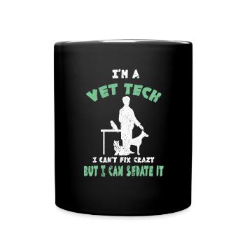 Tierarzt Tierarztpraxis Tiermediziner Veterinär - Tasse einfarbig - Schwarz - Vorne