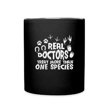 Tierarzt Tierarztpraxis Tiermediziner Veterinär - Tasse einfarbig - Schwarz - Vorne