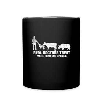 Tierarzt Tierarztpraxis Tiermediziner Veterinär - Tasse einfarbig - Schwarz - Vorne