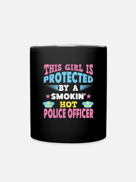 Polizei Polizist Polizistin Polizeimarke - Tasse einfarbig - Schwarz