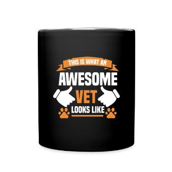 Tierarzt Tierarztpraxis Tiermediziner Veterinär - Tasse einfarbig - Schwarz - Vorne