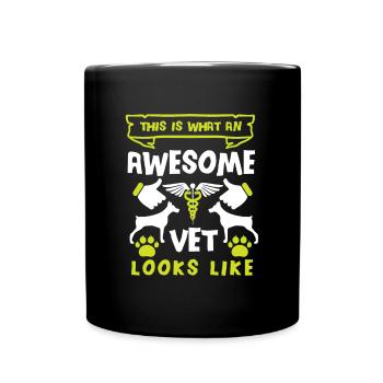 Tierarzt Tierarztpraxis Tiermediziner Veterinär - Tasse einfarbig - Schwarz - Vorne