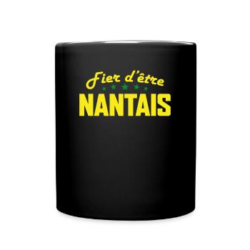 Fier D'être Nantais Cadeau Supporter Nantes - Mug uni - noir - Devant
