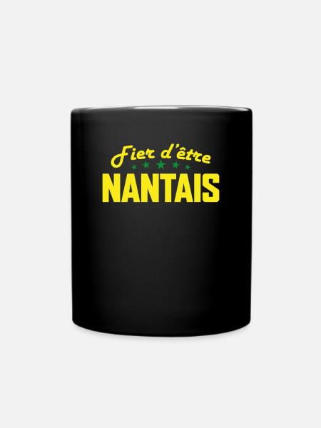 Fier D'être Nantais Cadeau Supporter Nantes - Mug uni - noir