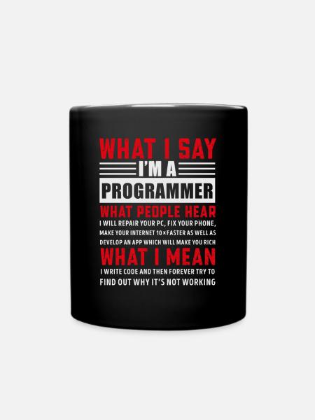 Lustige Programmierung Programmierung Programmierer Geschenk - Tasse einfarbig - Schwarz