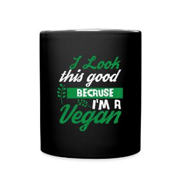 Vegan Vegan Meat Renonce au régime végétalien - Mug uni - noir - Devant