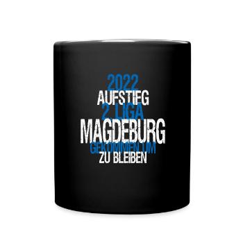 Magdeburg Aufstieg - Tasse einfarbig - Schwarz - Vorne