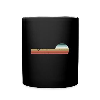 Retro Horizontal Vintage Sunset - Full Colour Mug - black - Front