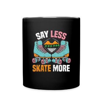 Rollerskate Rollerskating Skating Rollerblades - Tasse einfarbig - Schwarz - Vorne