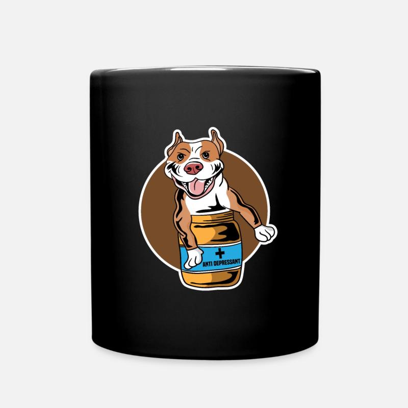Antidepressiva Depression Hund Hunde - Tasse einfarbig - Schwarz