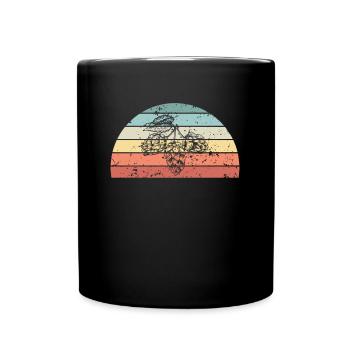 Retro Brewing Sunset Vintage Bier Sonnenaufgang - Tasse einfarbig - Schwarz - Vorne