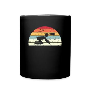 Retro Caving Sunset Vintage Caver Sunrise - Full Colour Mug - black - Front
