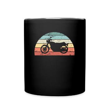 Rétro Moto Sunset Vintage Motorbike - Mug uni - noir - Devant