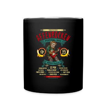 Affen Rocken Festival 2022 Affenpocken - Tasse einfarbig - Schwarz - Vorne