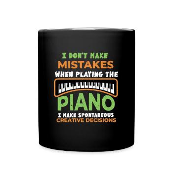 Piano Piano Électrique Piano Piano Debout Piano - Mug uni - noir - Devant