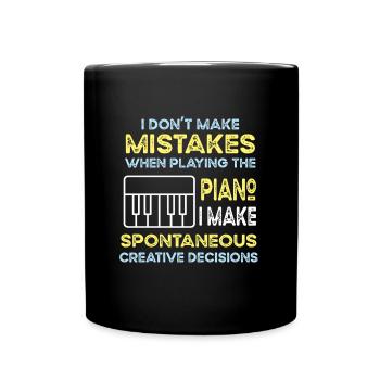 Piano Piano Électrique Piano Piano Debout Piano - Mug uni - noir - Devant