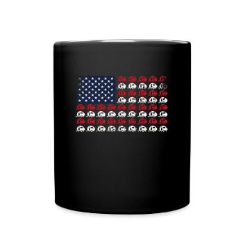 caravane Camping 4 juillet American Flag Gift - Mug uni - noir - Devant