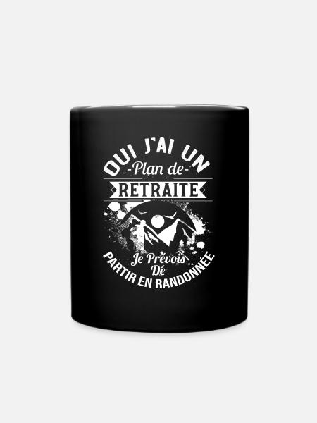 Randonneur Retraité Cadeau Randonnée Retraite - Mug uni - noir