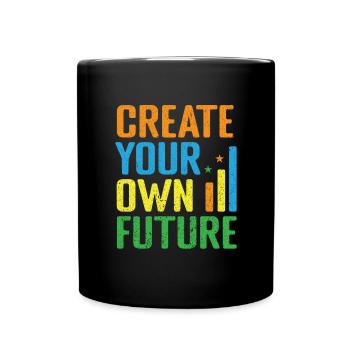 Motivation Eigener Weg Finanzielle Freiheit - Tasse einfarbig - Schwarz - Vorne