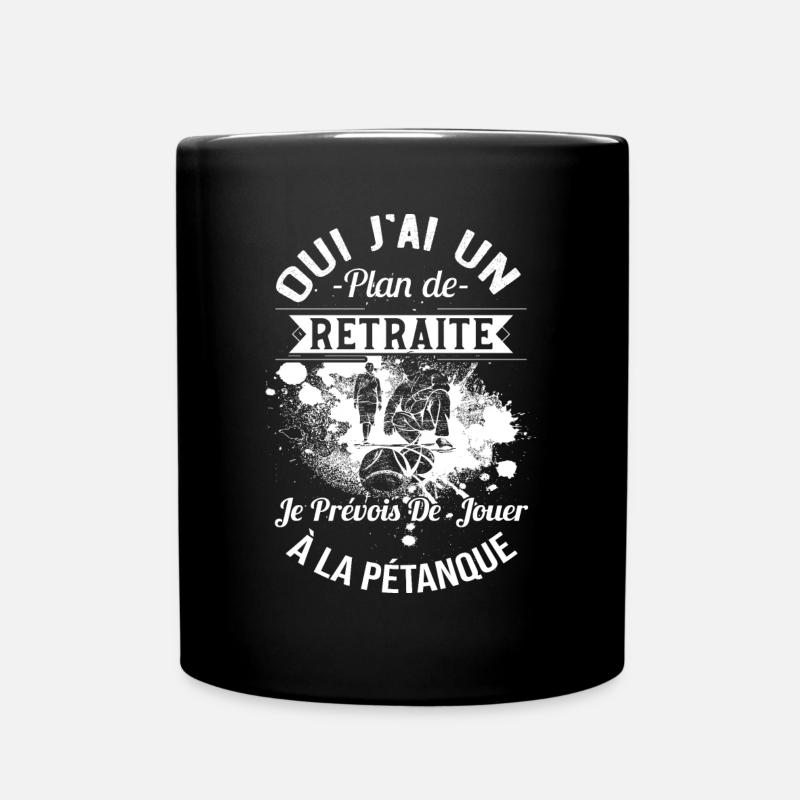 Pensionierter Petanque Gift Player Retirement Plan - Tasse einfarbig - Schwarz