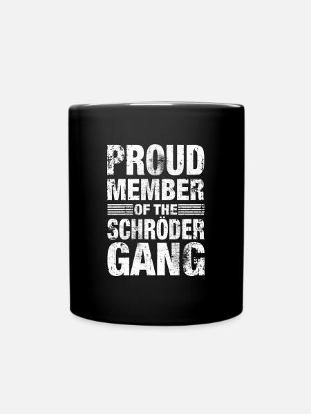Schröder Stolz Team Familie Geschenk - Tasse einfarbig - Schwarz