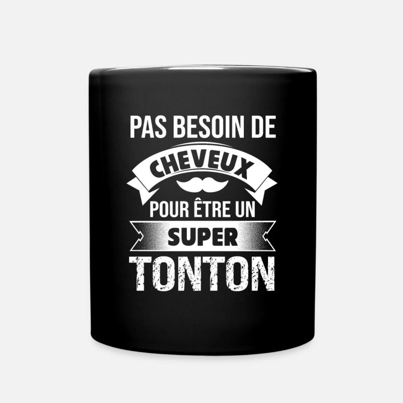 Toncle Chauve Idée Cadeau Humour Oncle - Mug uni - noir