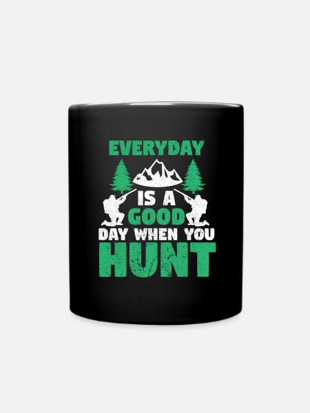 Chasse Chasse Chasseur Fusil Tir Chasse Chasse - Mug uni - noir