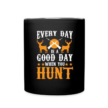 Hunting Hunting Hunter Rifle Shooting Game Hunting - Full Colour Mug - black - Front