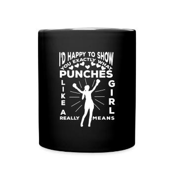 Boxing Boxer Martial Arts Boxing Ring Boxing Gloves - Full Colour Mug - black - Front