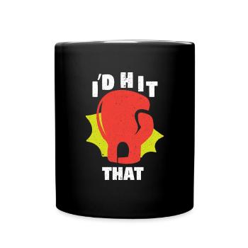 Boxing Boxer Martial Arts Boxing Ring Boxing Gloves - Full Colour Mug - black - Front