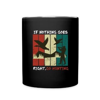 Hunting Hunting Hunter Rifle Shooting Game Hunting - Full Colour Mug - black - Front