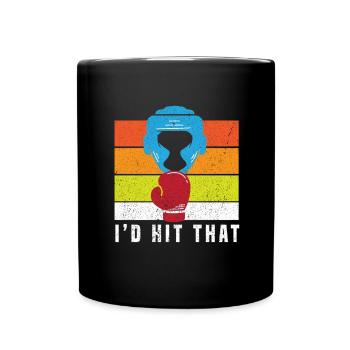 Boxing Boxer Martial Arts Boxing Ring Boxing Gloves - Full Colour Mug - black - Front