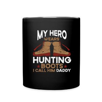 Hunting Hunting Hunter Rifle Shooting Game Hunting - Full Colour Mug - black - Front