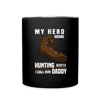 Hunting Hunting Hunter Rifle Shooting Game Hunting - Full Colour Mug - black - Front