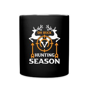 Hunting Hunting Hunter Rifle Shooting Game Hunting - Full Colour Mug - black - Front