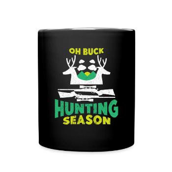 Hunting Hunting Hunter Rifle Shooting Game Hunting - Full Colour Mug - black - Front